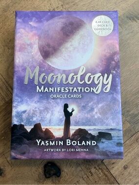 Moonology Manifestation Oracle Cards | Yasmin Boland | Purple Moon Artwork